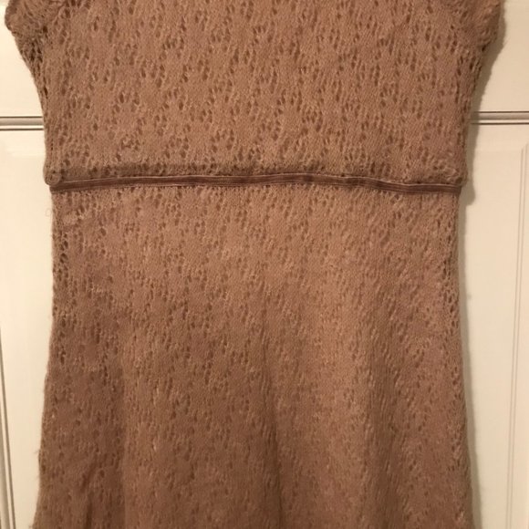 Tan, empire-waist dress by Iris Clothing - Picture 5 of 9